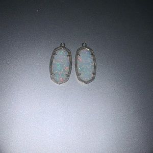 Kendra Scott White Iridescent Gold Earrings